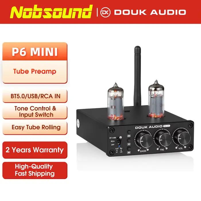 Nobsound-Préampli à tube à assujetHiFi, récepteur Bluetooth 5.0, préamplificateur audio stéréo domes