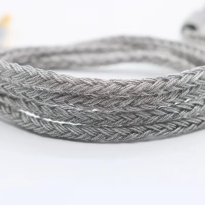 XINHS 24 cœurs monocristallin cuivre plaqué argent graphène écouteur HIFI ligne de mise à niveau