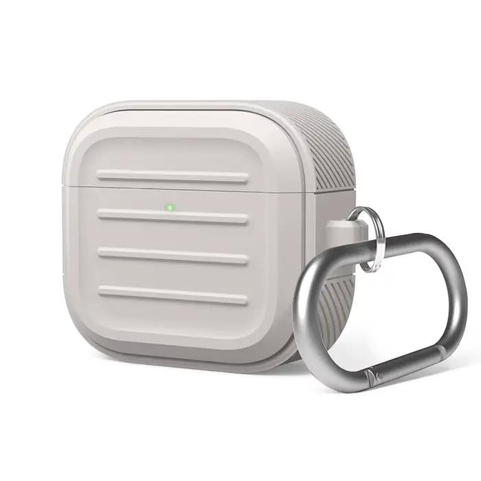 Étui de protection en silicone souple pour AirPods Pro avec boucle porte-clés, compatible avec les A