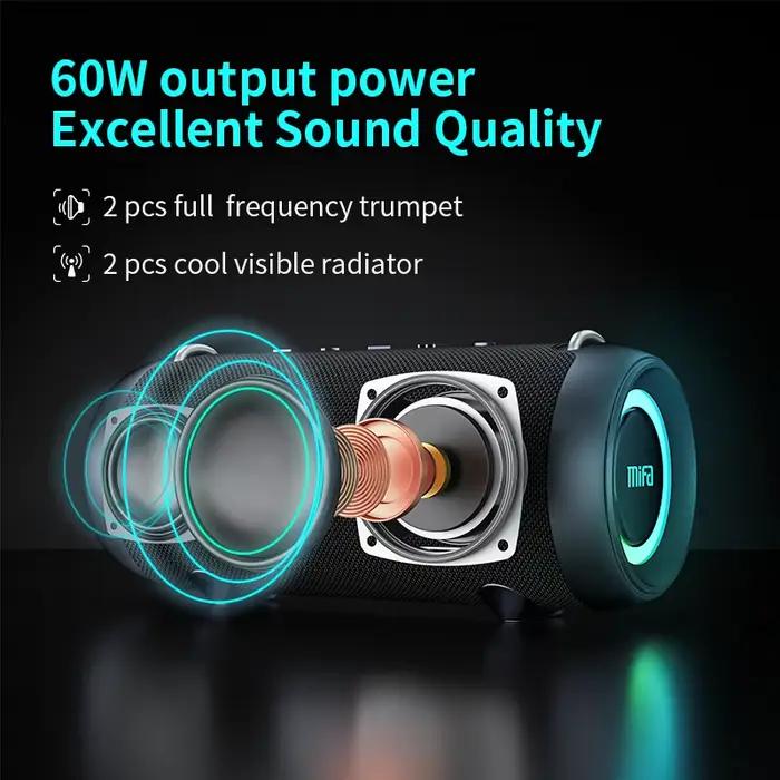 Mifa A90 haut-parleur Bluetooth 60W puissance de sortie haut-parleur Bluetooth avec amplificateur de