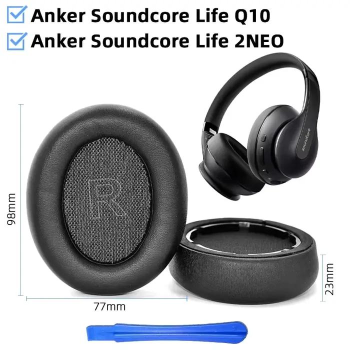 Coussinets d'oreille pour Anker Soundcore Life Q10 Q20 Q30 Q35, oreillettes de remplacement en proté