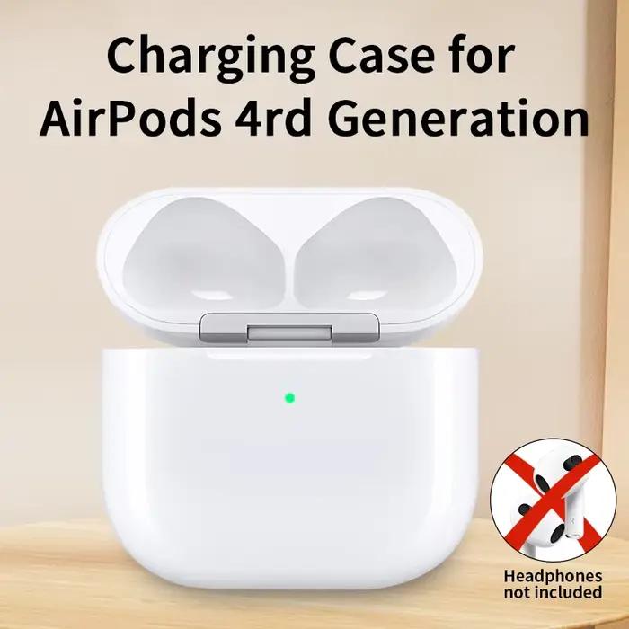 Étui de chargeur AirPods 4 de remplacement avec chargement sans fil et pop-up réel – Pas d'écouteurs