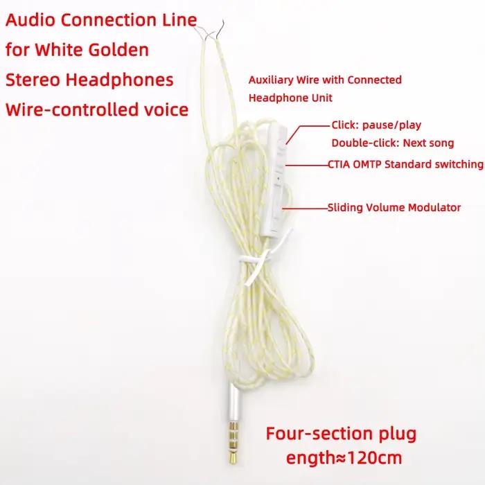 Réparation de ligne d'écouteurs HIFI, 3.5mm, 4 pôles, prise Jack, bricolage, câble Audio, contrôleur