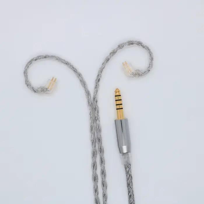 XINHS 24 cœurs monocristallin cuivre plaqué argent graphène écouteur HIFI ligne de mise à niveau
