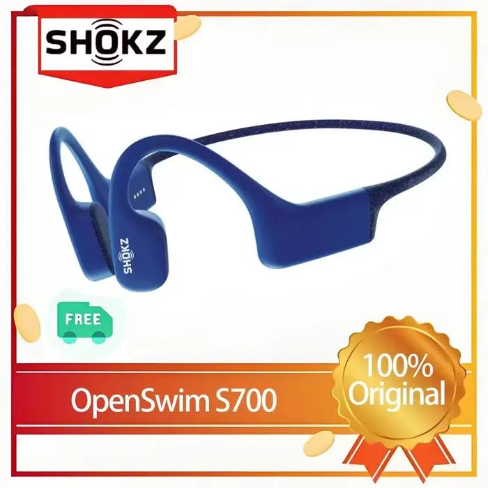 Lecteur MP3 à conduction osseuse Shokz OpenSwim S700, 4 Go, étanche IP68, écouteurs sans fil pour la