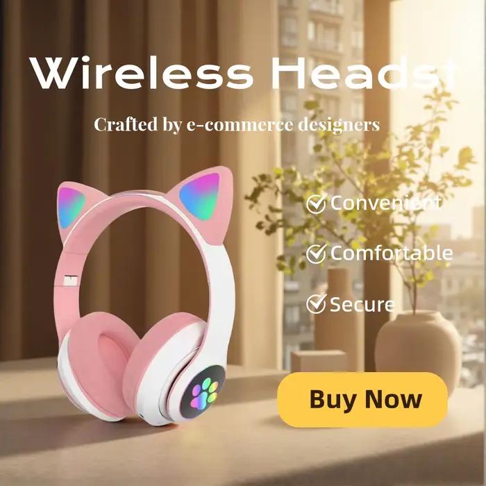 Casque Bluetooth pour chat, casque sans fil supra-auriculaire avec micro, isolation phonique confort