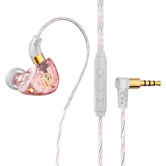 Écouteurs filaires intra-auriculaires 3,5 mm avec micro, casque filaire à bascule, basses profondes,