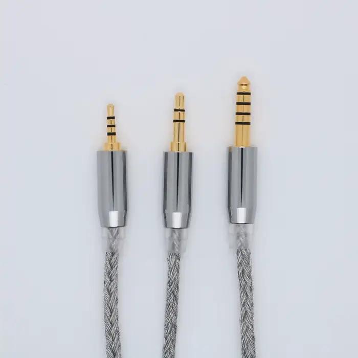 XINHS 24 cœurs monocristallin cuivre plaqué argent graphène écouteur HIFI ligne de mise à niveau
