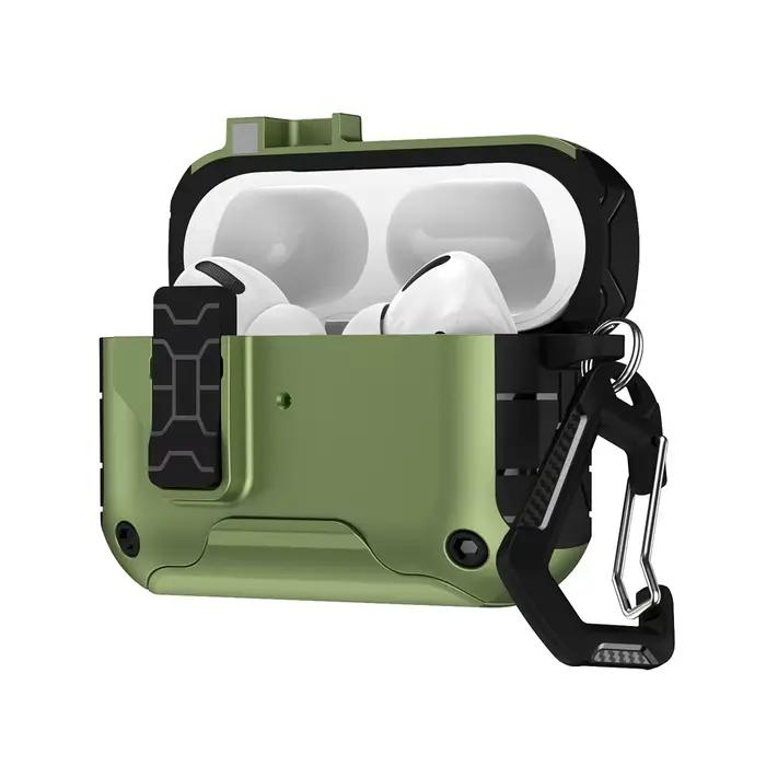 Étui pour Airpods Pro 3 avec verrouillage sécurisé, crochet, ouverture automatique, protection intég