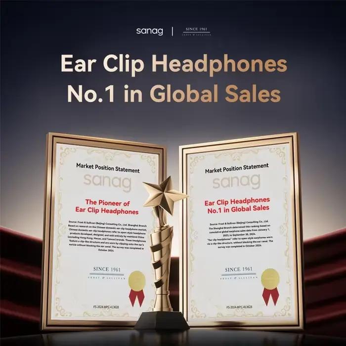 Sanag S7S AI oreille ouverte pince sur casque HiFi 3D stéréo qualité sonore AI Assistant sans fil Bl