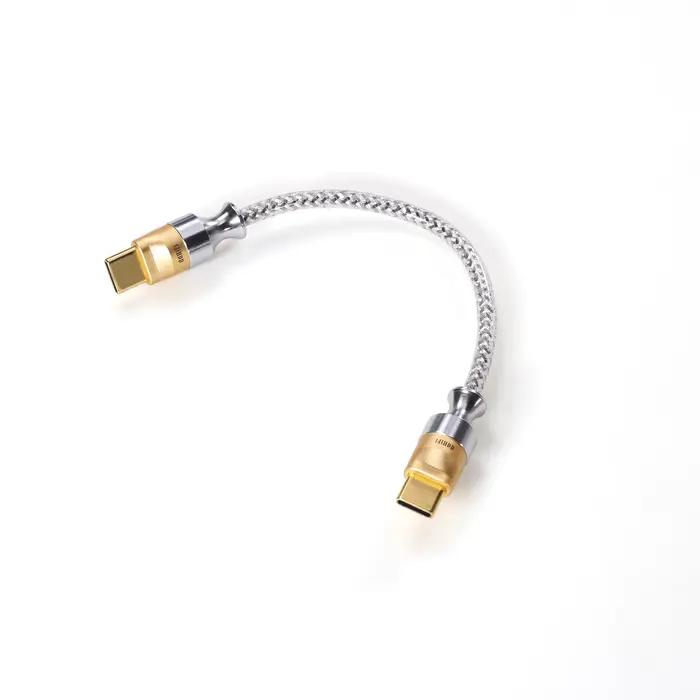DD ddHiFi TC07S Nyx Series Silver TypeC HiFi Audiophile USB OTG Câble avec Litz plaqué argent sur bl