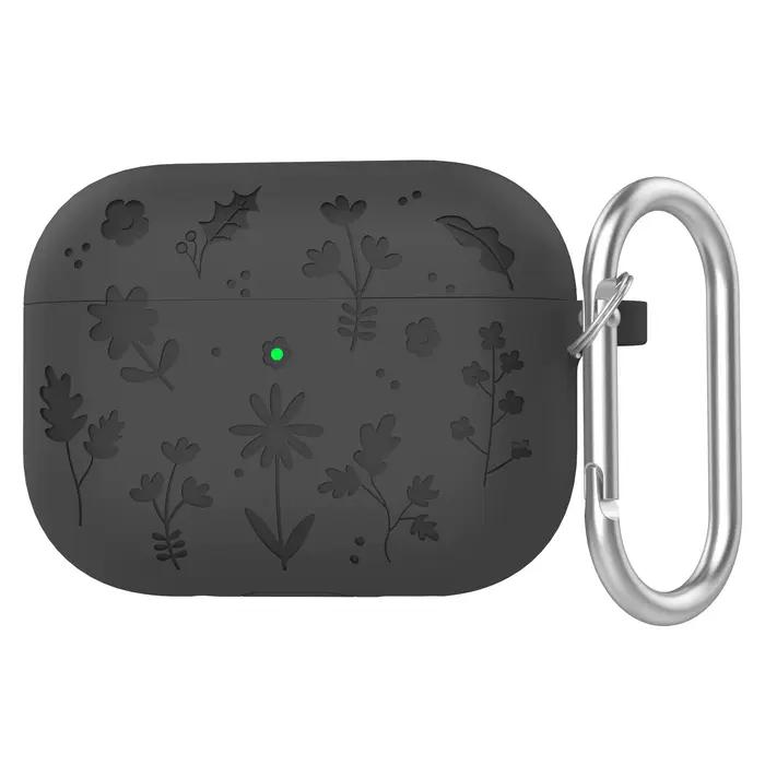 Étui pour AirPods Pro 3 fleur gravée étui de protection en Silicone souple couverture complète anti-
