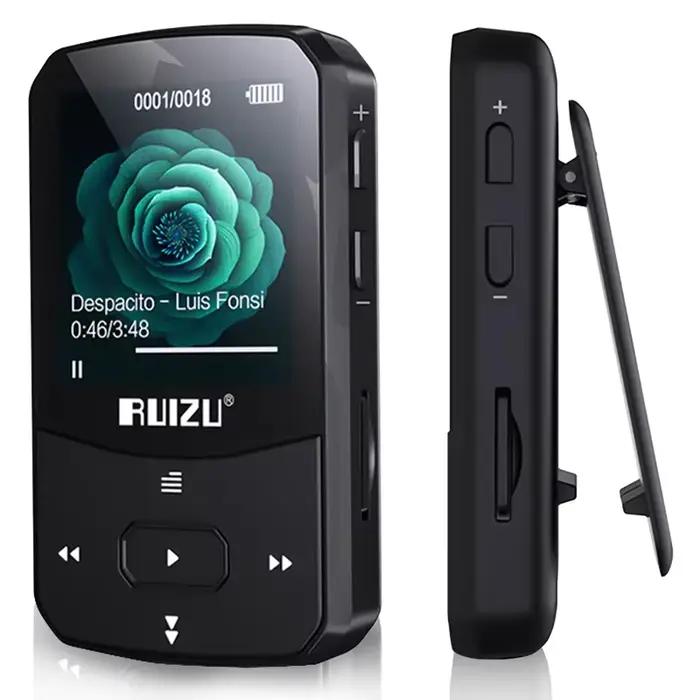 RUIZU Sport Bluetooth lecteur MP3 pince Portable Mini baladeur de musique avec Support d'écran FM, e
