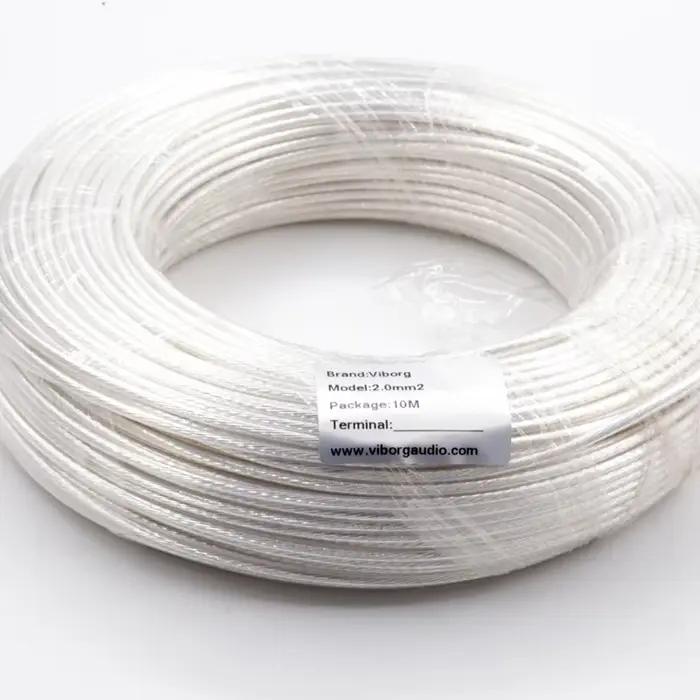 Câble pour casque audio 10M, fil Hifi en cuivre OCC plaqué argent, fil torsadé 2,0 mm² pour écouteur
