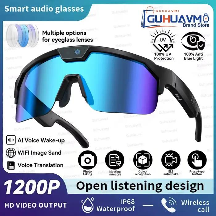 Nouvelles Lunettes de Sport Intelligentes IA 2026 avec Caméra 1200P, Anti-tremblement 4K, Traducteur