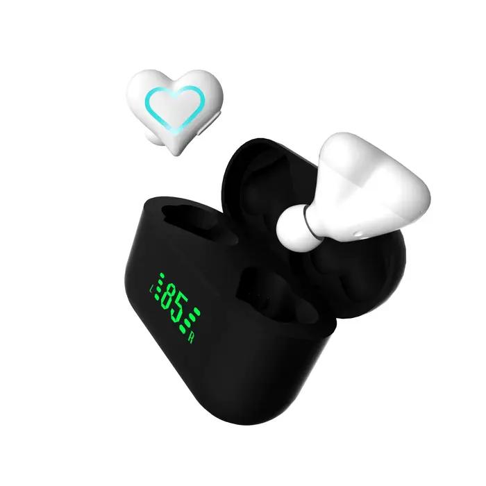 Casque Bluetooth sans fil TWS en forme de cœur, compatible avec Android et iPhone, écouteurs intra-a