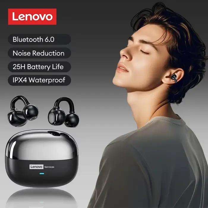 Lenovo LE302 HIFI stéréo sport oreille pince écouteurs OWS Bluetooth 6.0 casque antibruit casque lon