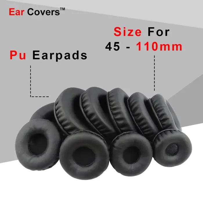 Coussinets d'oreille de remplacement pour écouteurs, 45mm 50mm 55mm 60mm 65mm 70mm 75m 80mm 85mm 90m