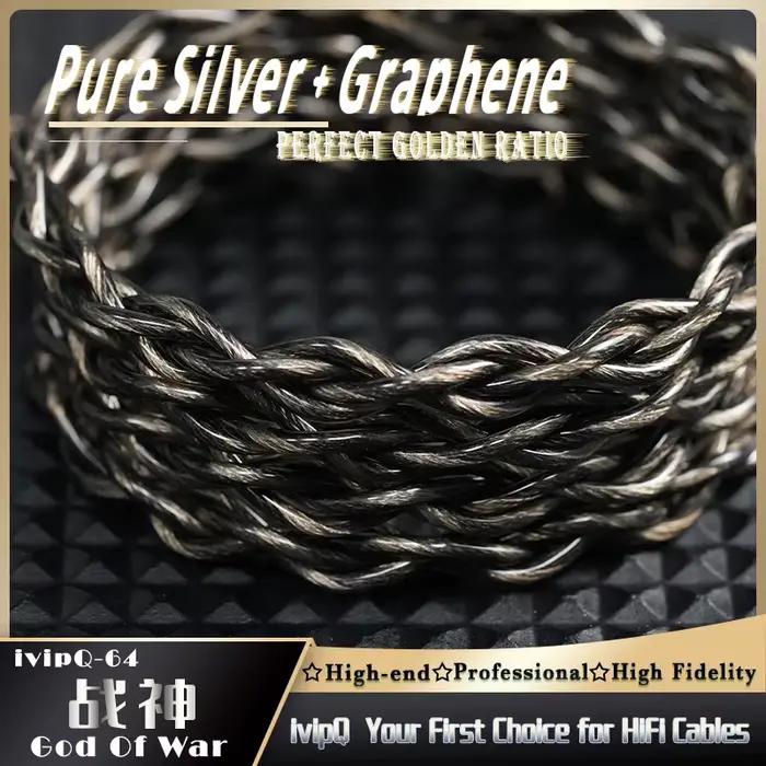 Câble de mise à niveau pour écouteurs HiFi ivipQ-64 God of War, 7N, graphène imprégné d'huile d'arge