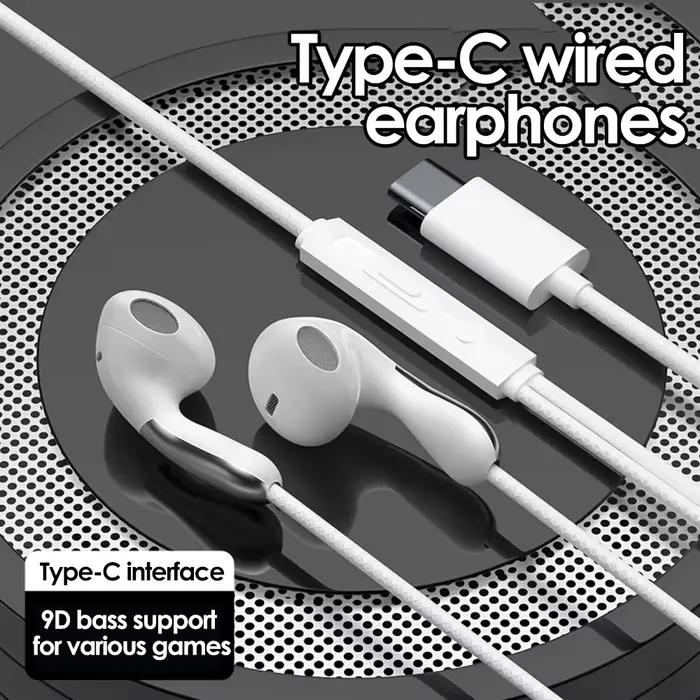 Écouteurs filaires USB C Type C avec microphone et télécommande, écouteurs antibruit pour Android, S