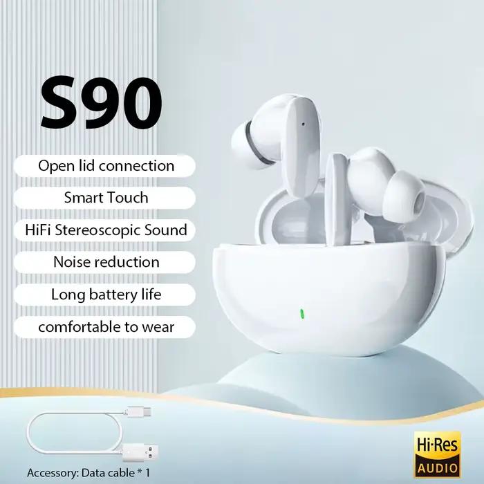 Écouteurs sans fil Bluetooth 5.3, son stéréo HiFi, pour Samsung Galaxy iPhone Xiaomi Huawei iPad, av