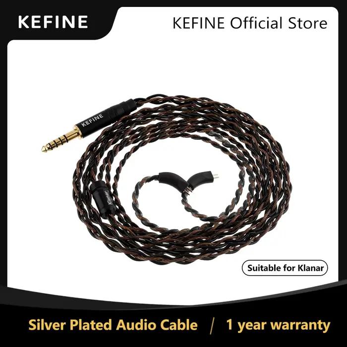 Kefine – câble détachable plaqué argent 216 fils, pour écouteurs filaires hi-fi Klanar IEM 3.5mm SE 