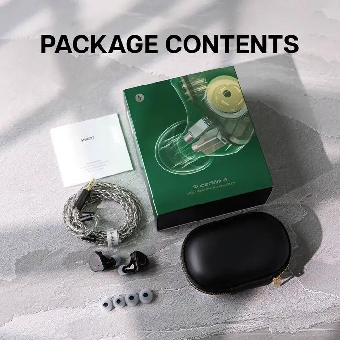 SIMGOT-Écouteurs HiFi Smile Mix 4, avec câble en cuivre plaqué argent sans oxygène, pilotes hybrides
