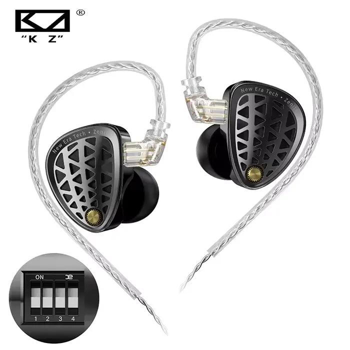 KZ Zenith écouteurs intra-auriculaires réglables haut de gamme casque en métal pilote dynamique lEMs