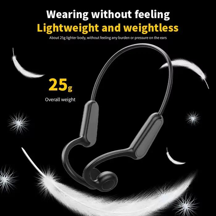 Écouteurs à conduction osseuse B8 Bluetooth 5.3 écouteurs sans fil sportifs crochet doreille étanches IPX5 pour course à pied et conduite occasions spéciales