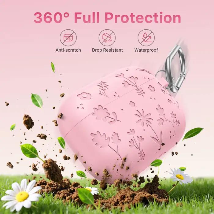 Étui pour AirPods Pro 3 fleur gravée