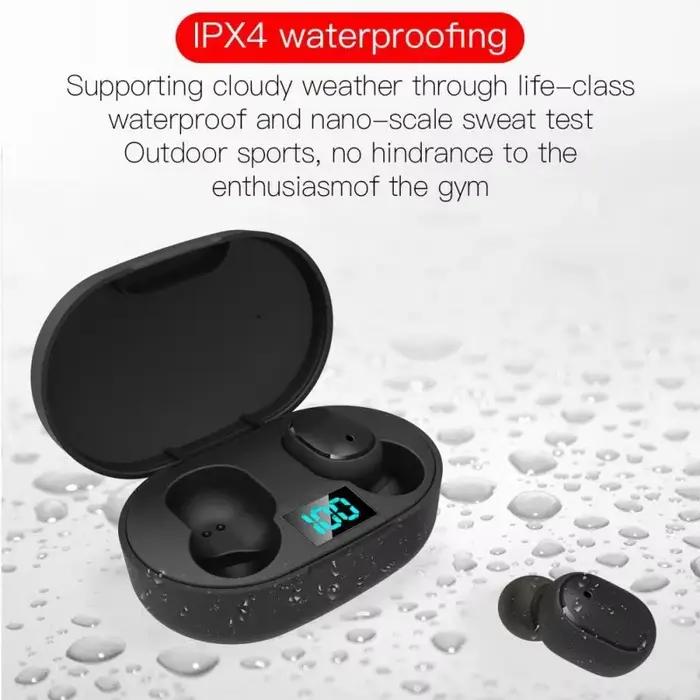 Écouteurs Bluetooth E6STWS Écouteurs de Musique Sans Fil Antibruit pour Android iOS Occasions Spéciales