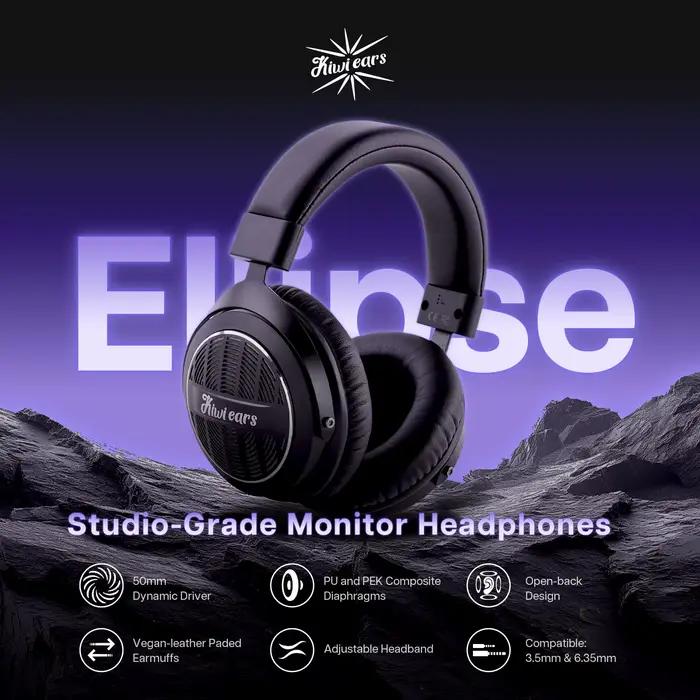 Linsoul Kiwi Ears Ellipse Casque à pilote dynamique de qualité studio avec un design confortable et une conception de câble Dtachable