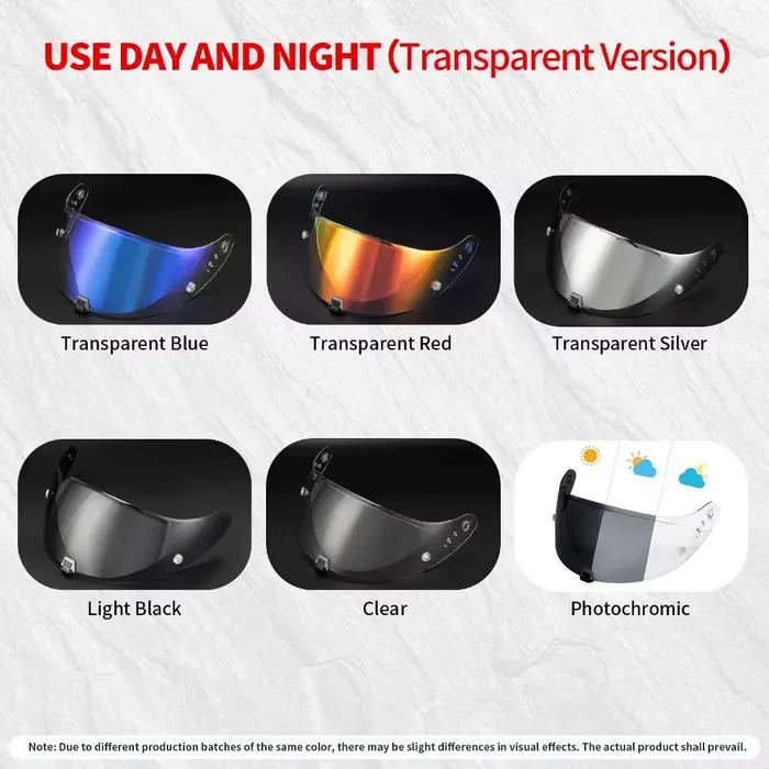 Visière de casque de moto teinte