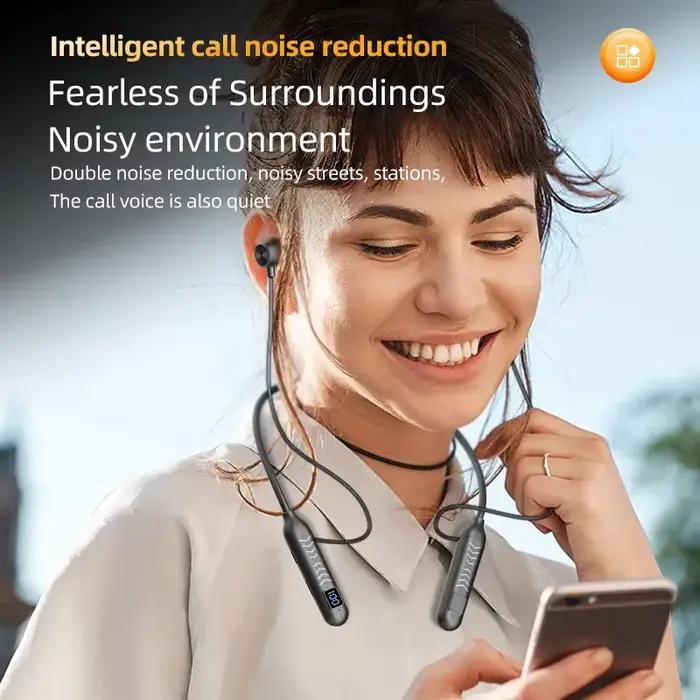 Casque BT sans fil avec affichage numérique