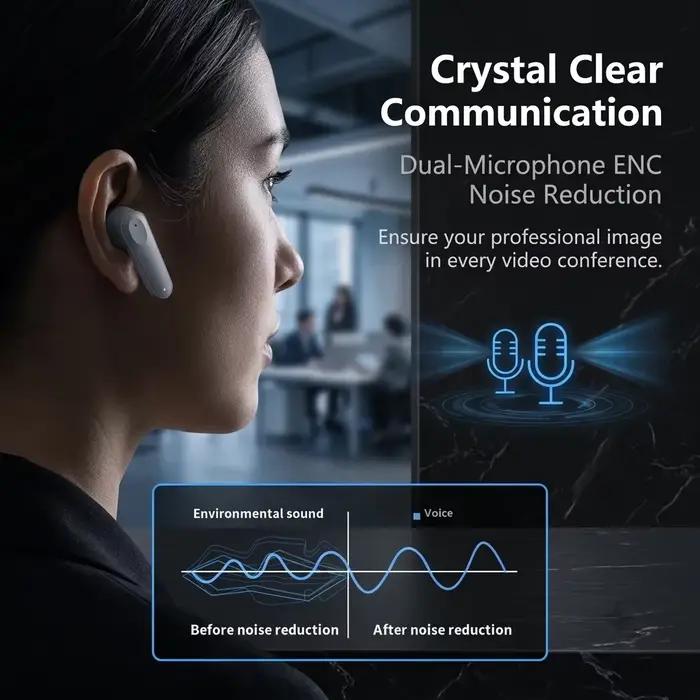 Ecouteurs sans fil Bluetooth pour jeux et musique avec annulation active du bruit et isolation phonique pour une expérience sonore exceptionnelle