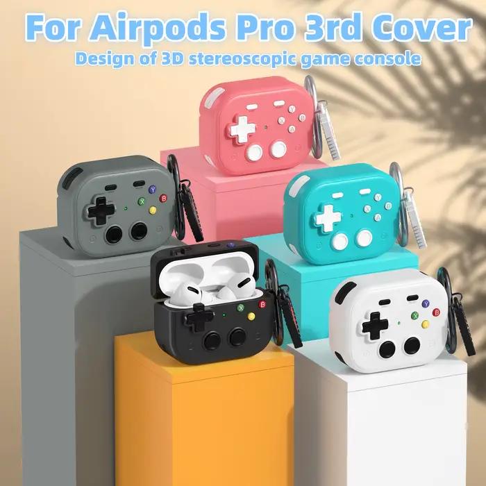 Coque de protection rétro anti-chute pour Airpods Pro 3e génération (câble USB-C 2025) avec design de console de jeu 3D