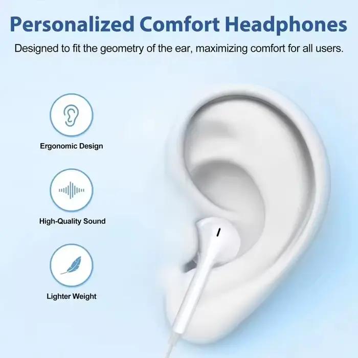 Écouteurs intra-auriculaires filaires pour Apple iPad iPhone 15 11 12 13 14 16 17 Pro Max