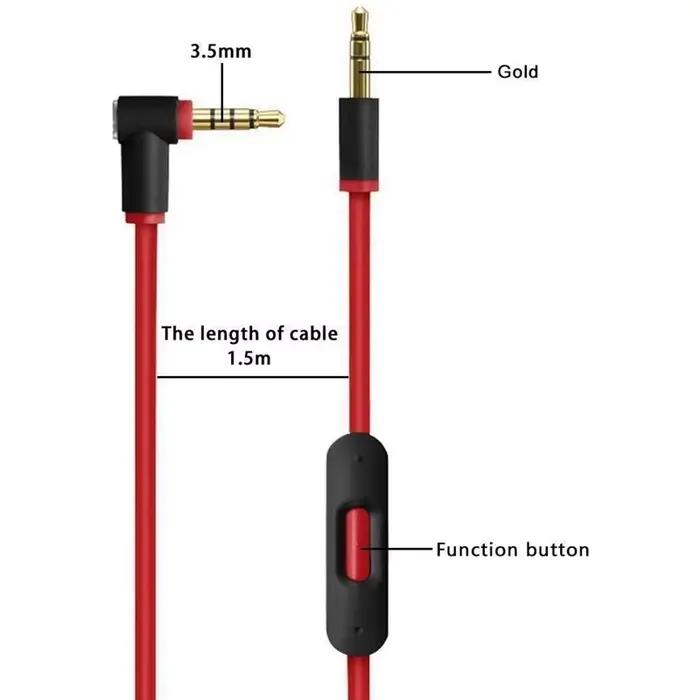 Câble audio de remplacement pour écouteurs Beats By Dr Dre