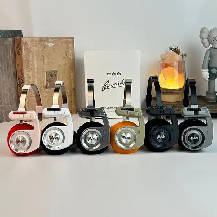 Casque sur l'oreille rétro HIFI sans fil pliable suppression du bruit