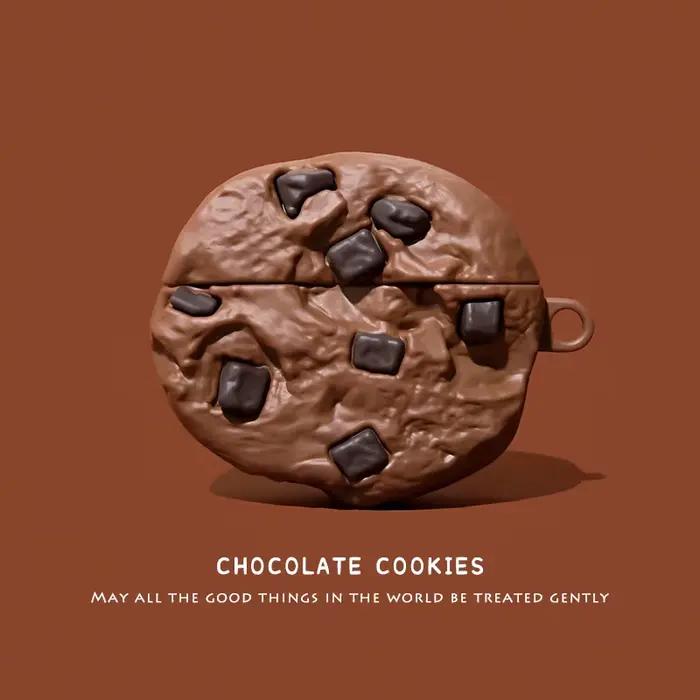 3D biscuits au chocolat couverture de pain pour AirPods 4 2025 dessin animé mignon étui pour écouteurs