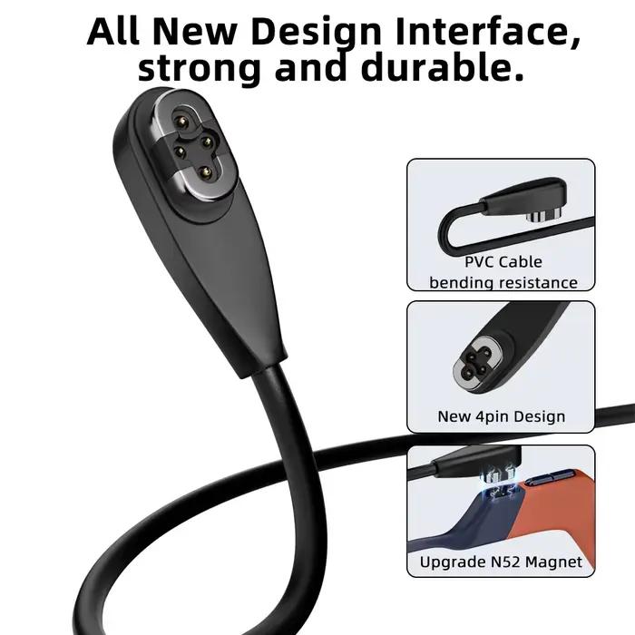 Pour SHOKZ OpenSwim Pro S710 adaptateur de chargeur de casque câble USB Type C convertisseur de charge de puissance à Conduction osseuse magnétique