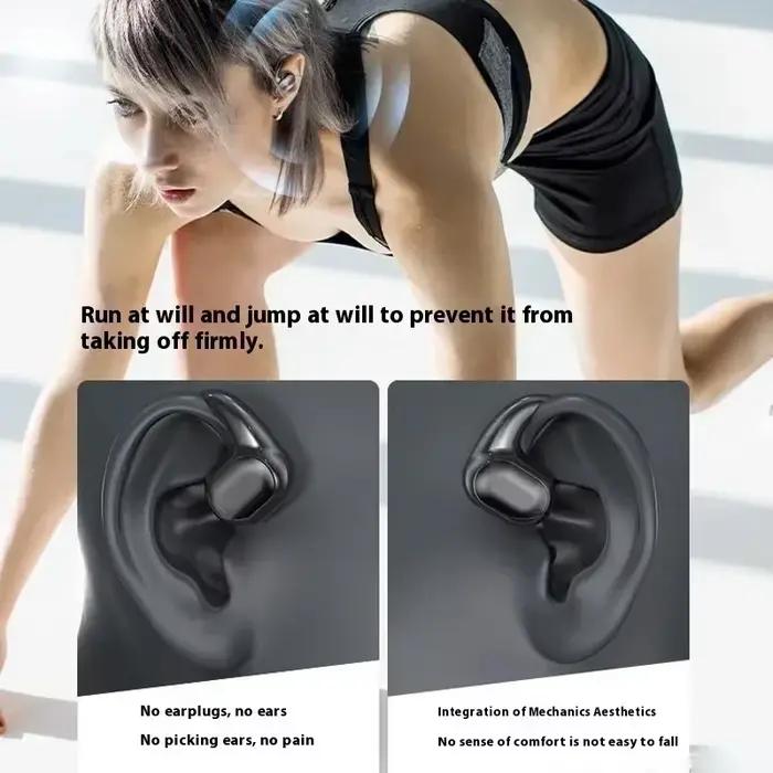 Nouveaux écouteurs sans fil à conduction osseuse Bluetooth 5.3, étanches, pour le sport, longue autonomie, HiFi stéréo, réduction du bruit des appels