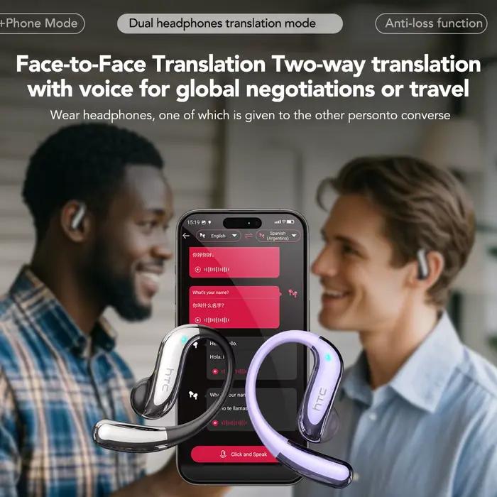 HTC NE23 OWS casque sans fil 6.0 écouteurs de traduction double réduction du bruit appels IP55 Protection professionnelle