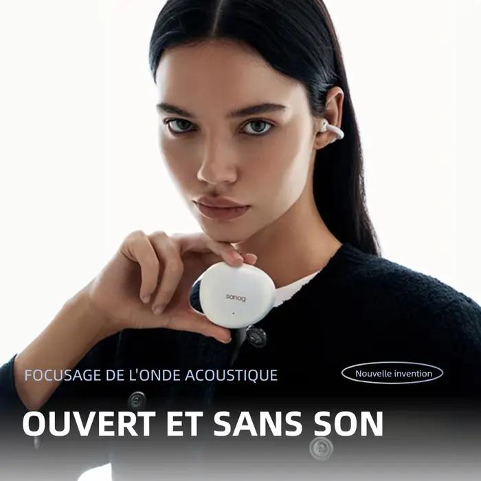Ecouteurs Sanag S7S AI Oreille Ouverte Pince Casque 3D Stéréo Qualité Sonore Assistant Vocal Sans Fil Bluetooth APP EQ Réglage Occasions Spéciales