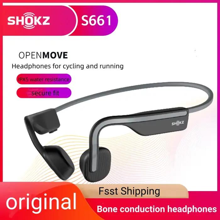 Ecouteurs SHOKZ OpenMove à conduction osseuse sans fil résistants à l'eau pour sportifs et amoureux de la nature