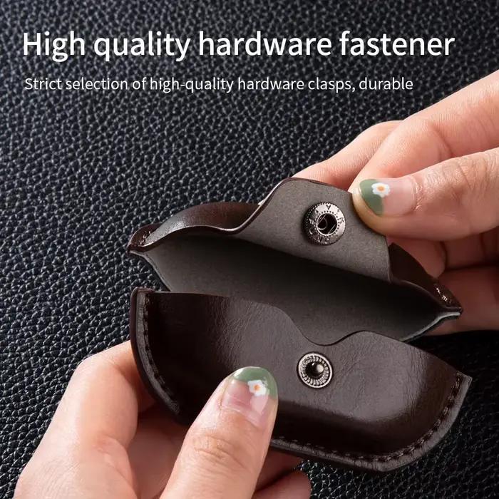 Étui en cuir pour écouteurs Bluetooth