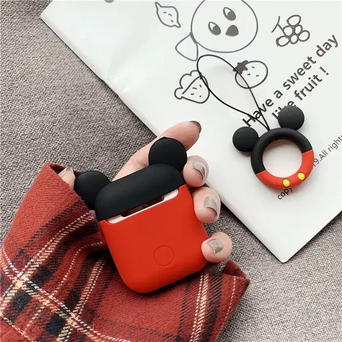 Coque en silicone avec nœud à pois pour Apple AirPods 2 3 4 Pro 2 Pro3