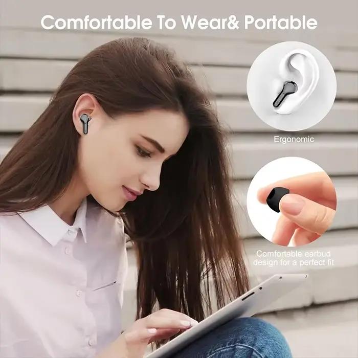 Nouveaux écouteurs sans fil UYUXIO stéréo HiFi BT5.3 avec suppression du bruit ENC 48H affichage LED écouteurs IP7 étanches pour femmes et hommes occasions spéciales