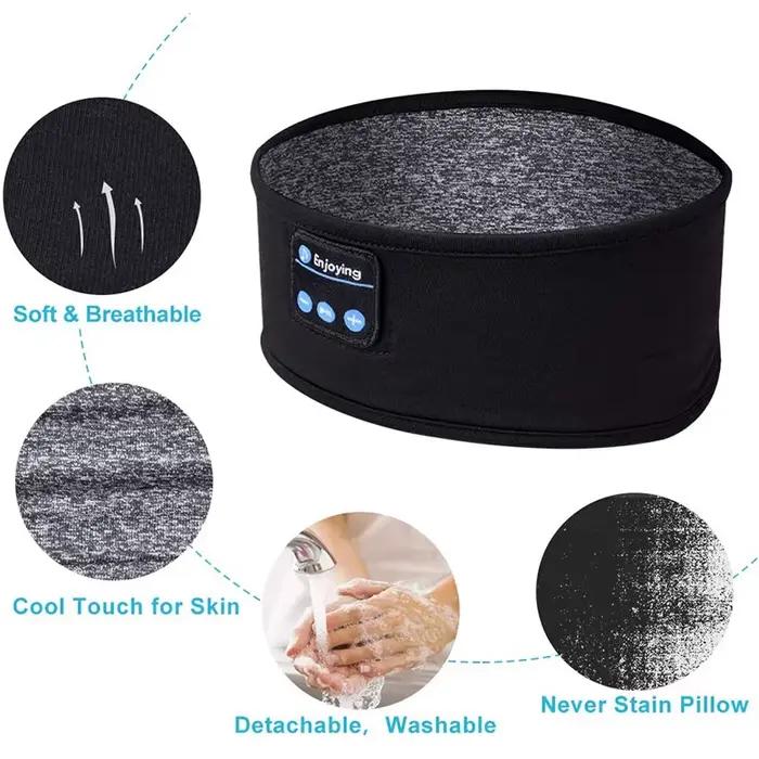 Écouteurs Bluetooth sport côté dormir bandeau élastique sans fil casque musique masque pour les yeux sans fil Bluetooth casque bandeau