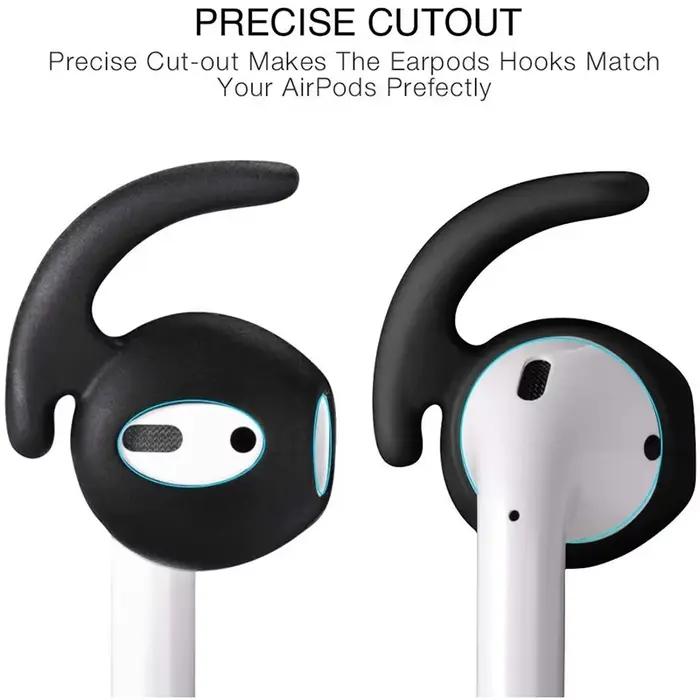 Crochets d'oreille anti-perte pour AirPods Pro 1 2 protection anti-poussière et amelioration de la qualite sonore en silicone souple multicolore pour homme et femme occasions sportives et quotidiennes